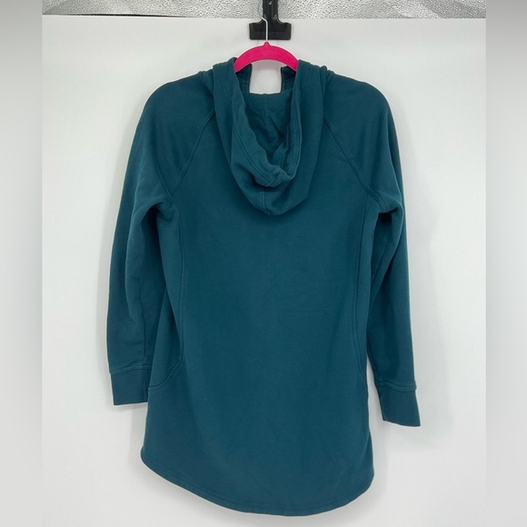L.L.Bean Women’s Teal Quarter-Zip Hoodie Cozy Pullover Sweatshirt SZ M - Picture 3 of 6